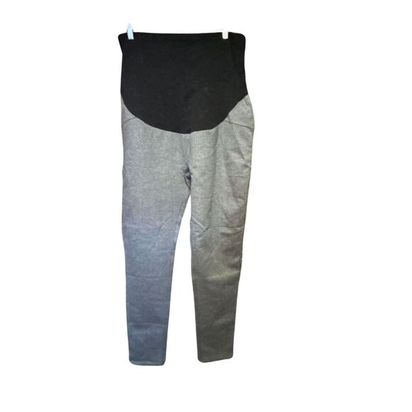 NWT Time & Tru Maternity Leggings, Size Large, Gray & Black - Picture 2 of 8